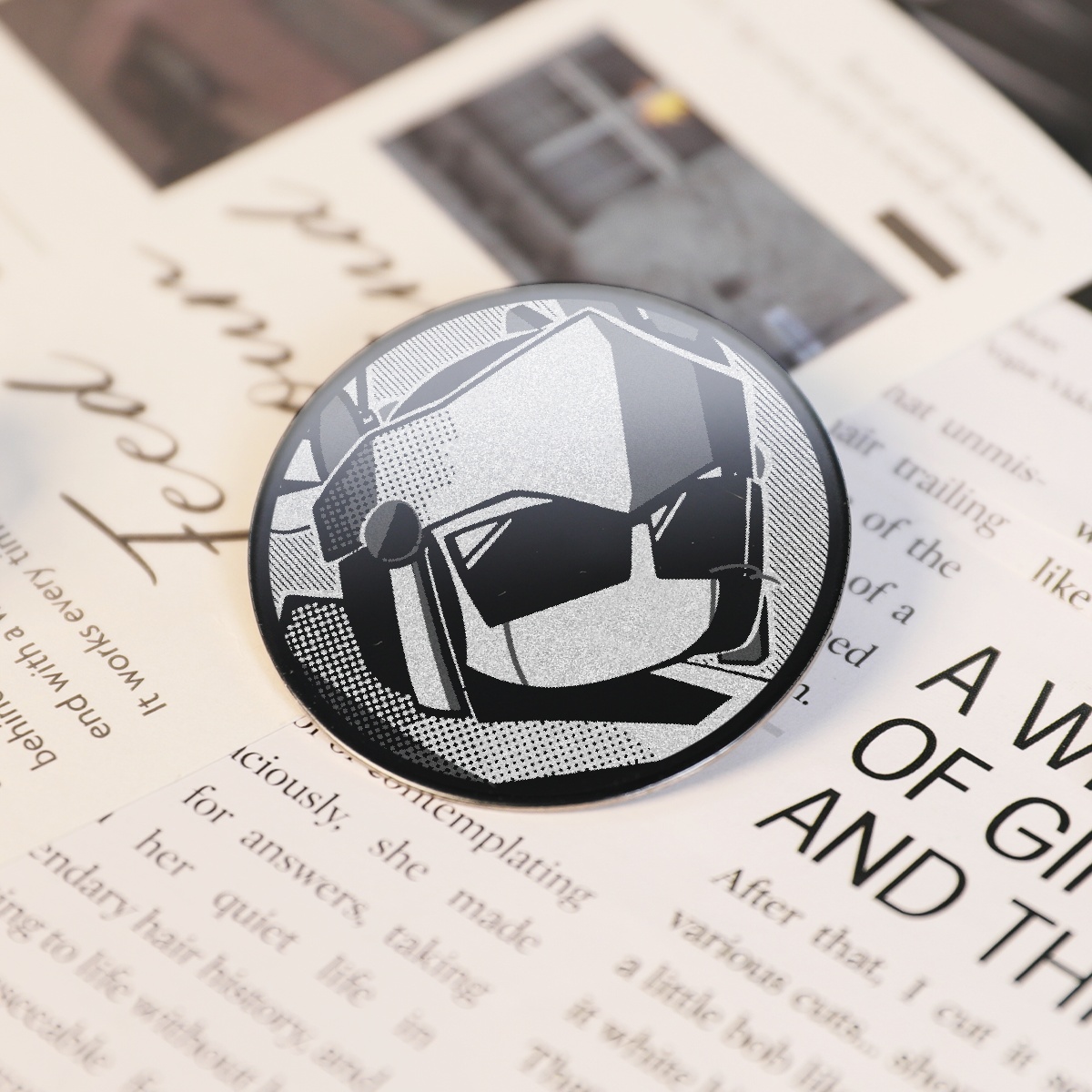 Clockwork Roblox Admin Round Metal Badge Pin