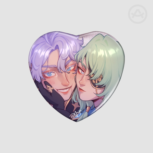 Phainaxa - Heart Shape Holographic Badge