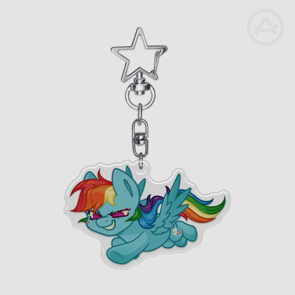 Rainbow Dash - Epoxy Clear Acrylic Keychain