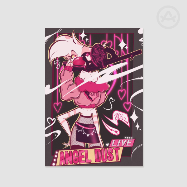 Hazbin Hotel Angel Dust Punk Nana Print