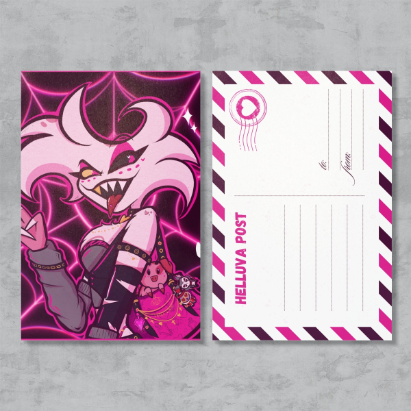 Hazbin Hotel Angel Dust Punk Nana Postcard