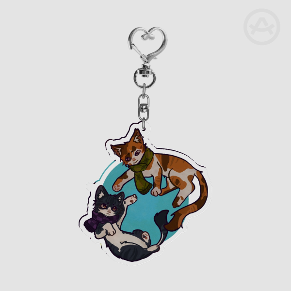 Sasaki To Miyano Cat Keychain