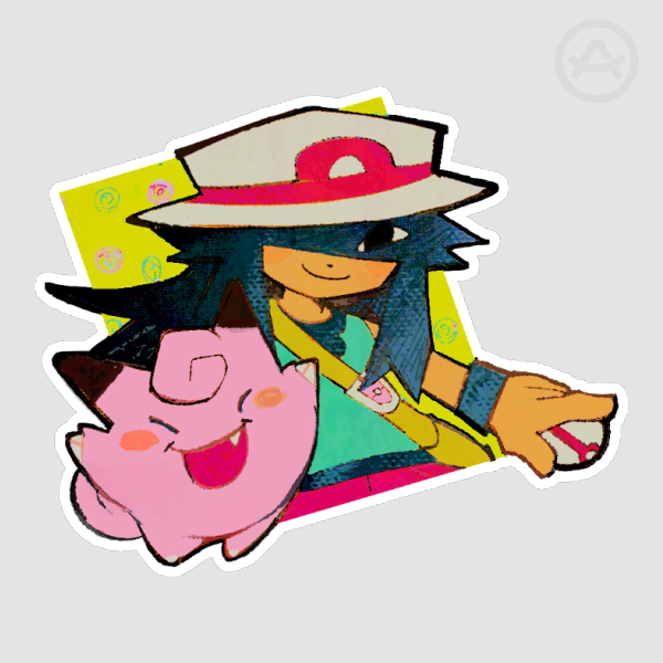 Pokemon - Leaf and Clefairy sticker