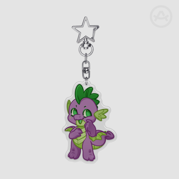 Spike - Epoxy Clear Acrylic Keychain