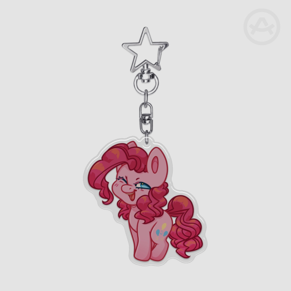 Pinkie Pie - Epoxy Clear Acrylic Keychain
