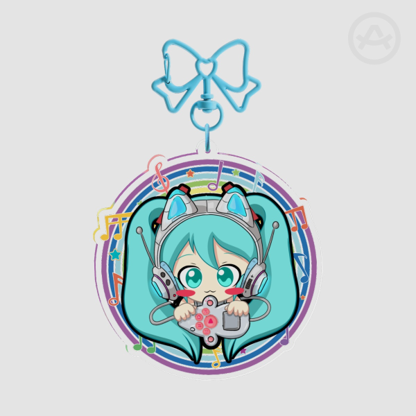 Miku Day Miku Hatsune Vocaloid Clear Acrylic Keychain
