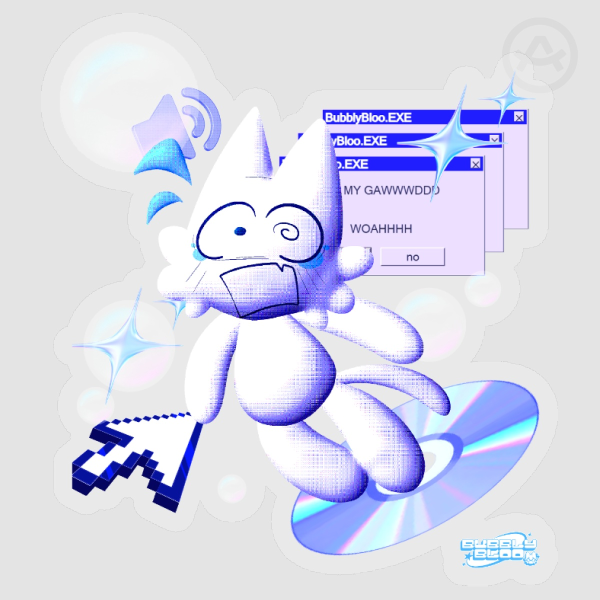 BubblyBloo Clear Sticker