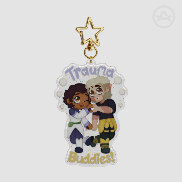 Luz and Hunter TOH “Trauma Buddies” glitter epoxy charm