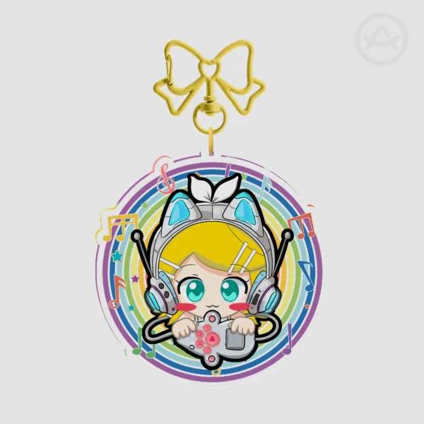 Ren Miku Day Vocaloid Clear Acrylic Keychain