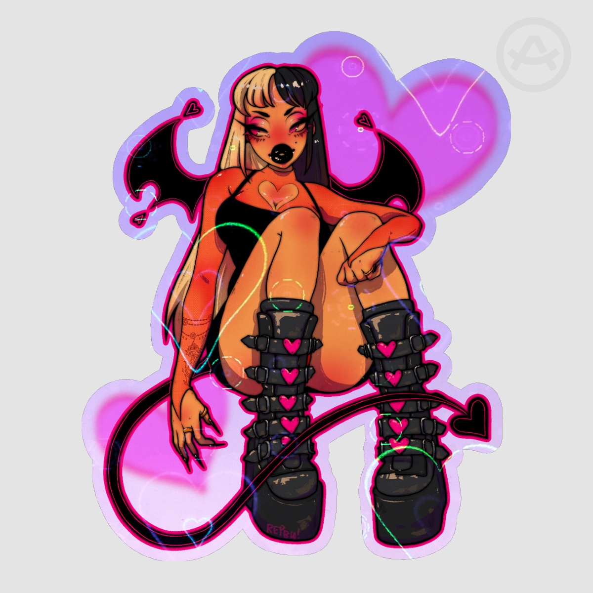Devil of Hearts - Holo Sticker