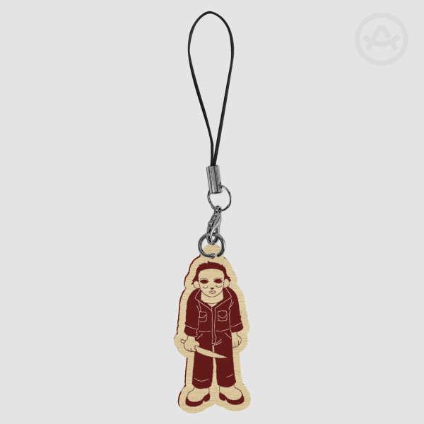 Michael Myers Wood Keychain