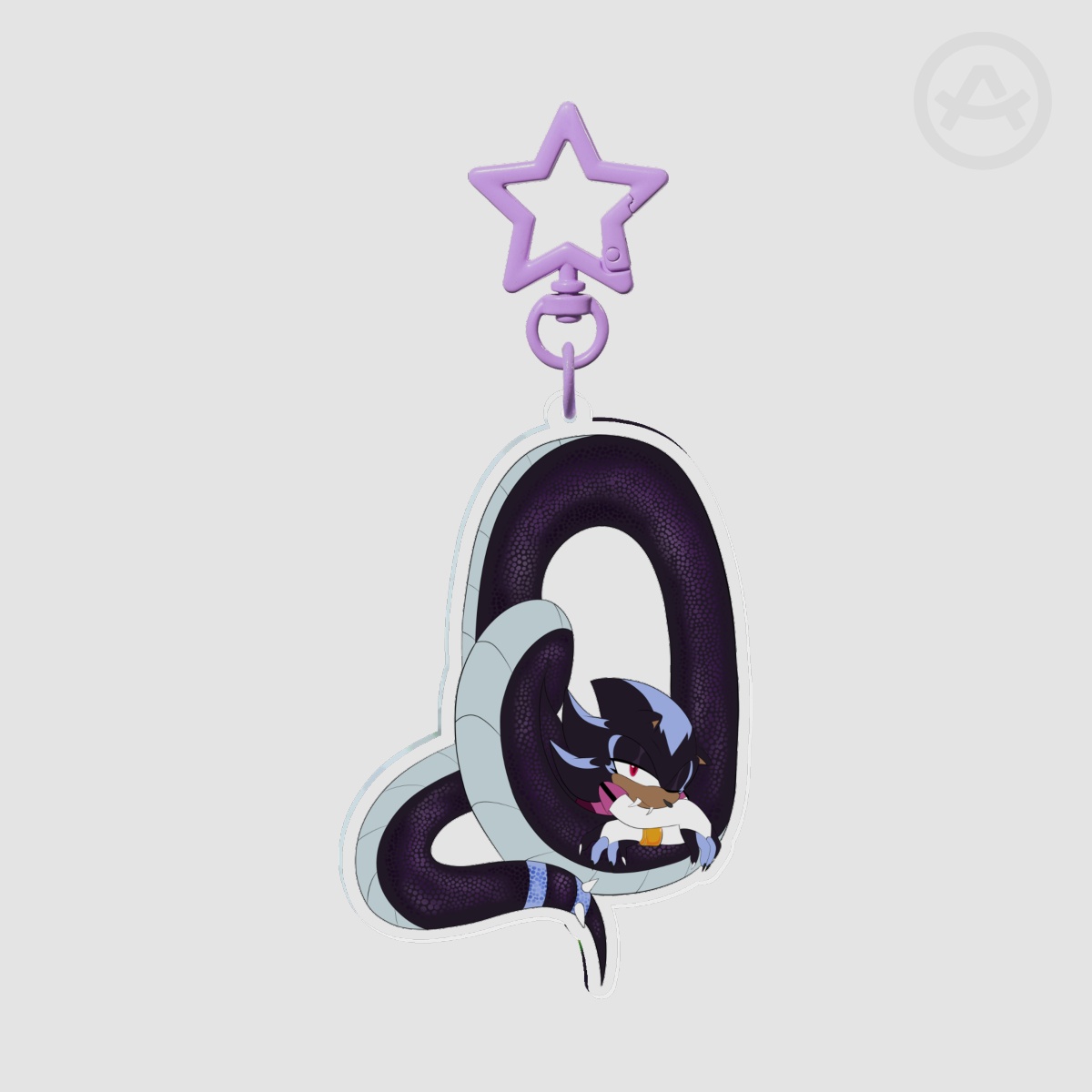 Dangling Naga Mephiles Acrylic Charm (Soul Fragments AU)