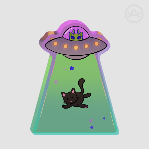 Kitty Abduction - Thick Acrylic Standee