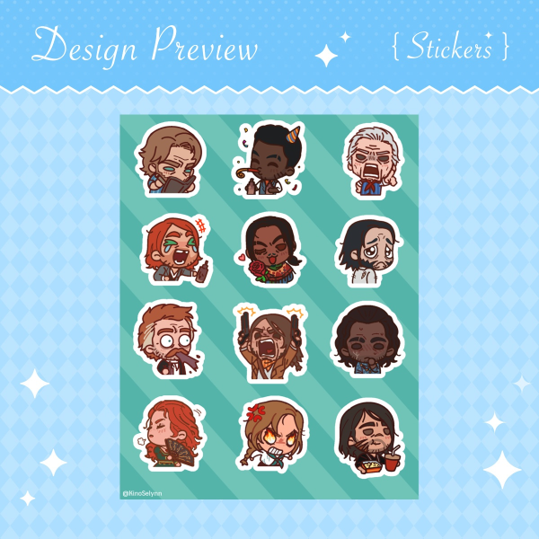 Van Der Linde Gang Coated Sticker Sheet