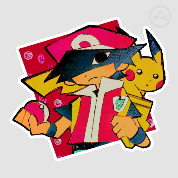 Pokemon - Red and Pikachu sticker