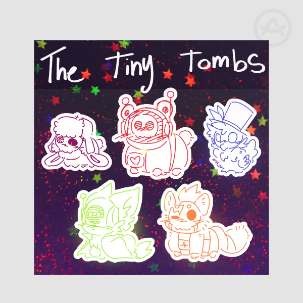 THE TINY TOMBS sticker sheet
