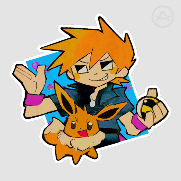 Pokemon - Blue and Eevee sticker