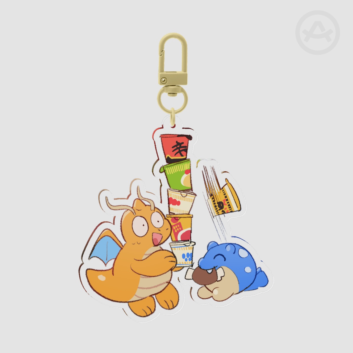 Dragonite & Spheal Fanart Keychain by MARSH - LET's GO SHOPPING SERIES