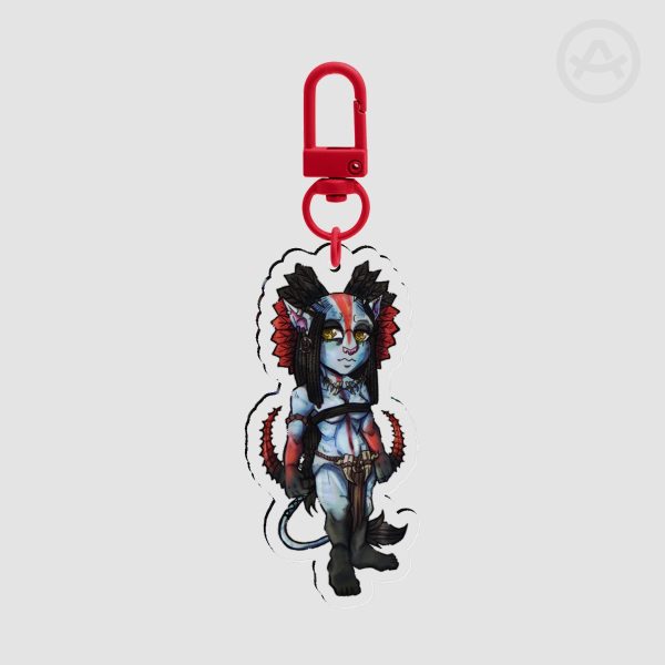 Avatar Fire and Ash Chibi Varang Clear Acrylic Keychains