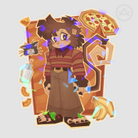Mack and Cheese (sticker + background version)