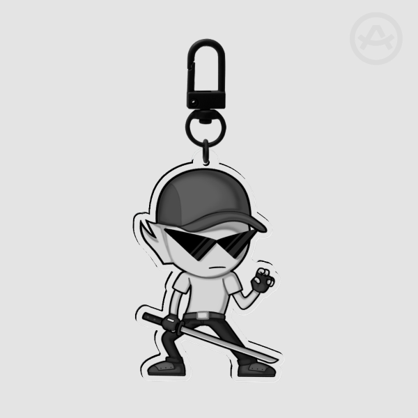 Bro Strider Clear Keychain