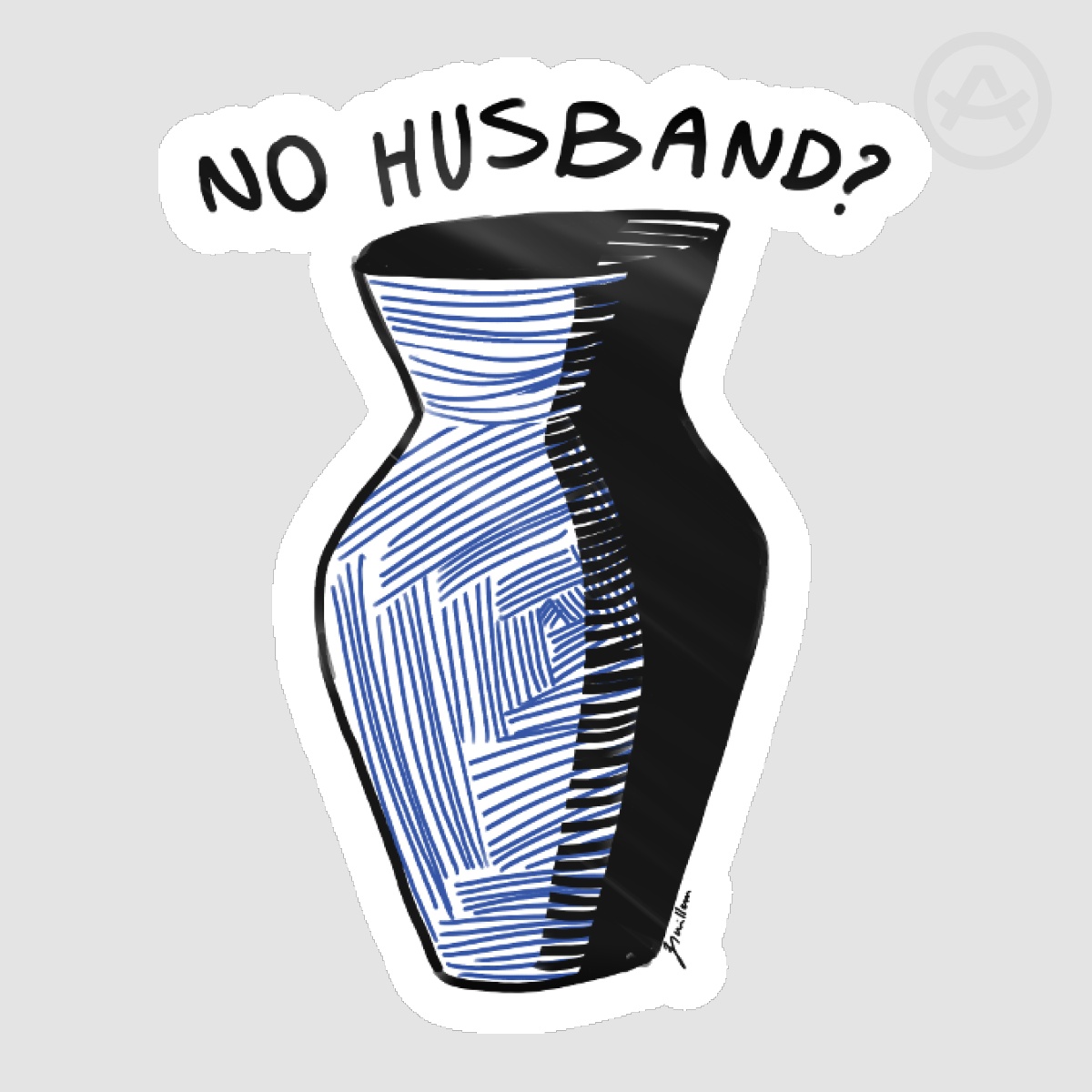 No husband tma sticker
