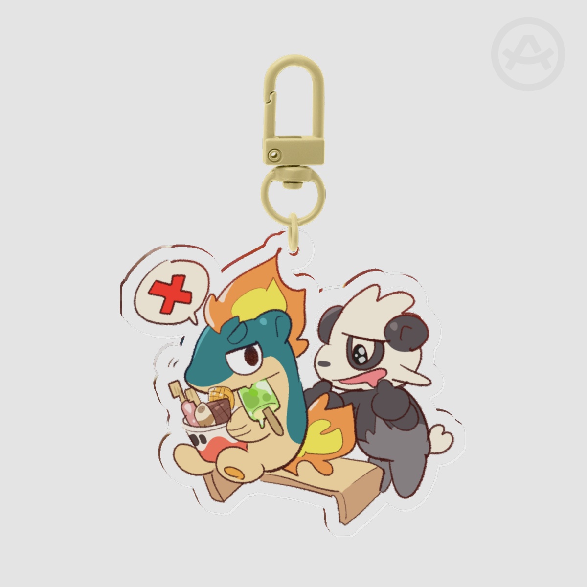 Pancham & Quilava Fanart Keychain by MARSH - LET's GO SHOPPING SERIES