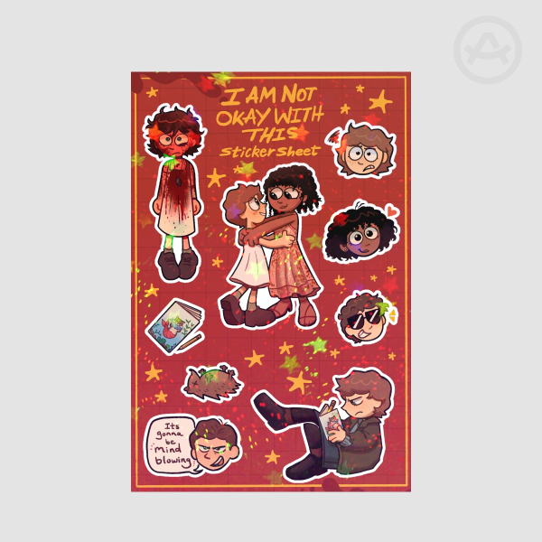 (Sparkly) I Am Not Okay With This - Sticker Sheet