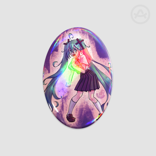 Rotten Girl Miku - Oval Badge (Vocaloid)