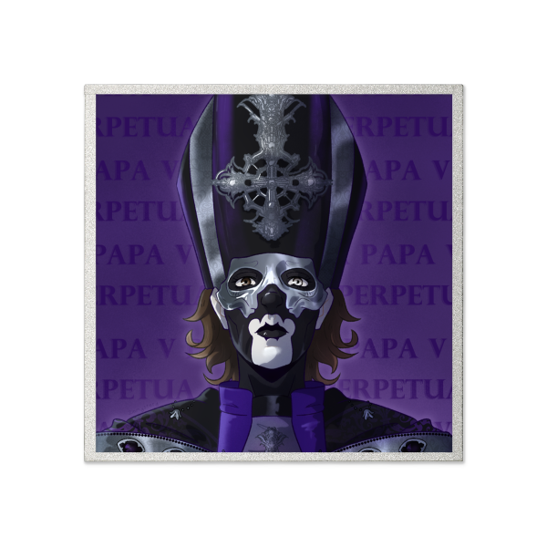 Papa V Perpetua Square Glitter-Edge Print