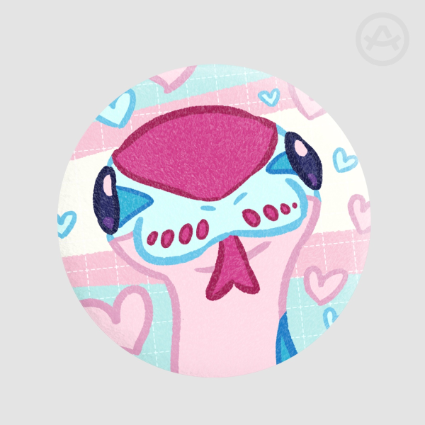 Trans Ball Python Plush Badge