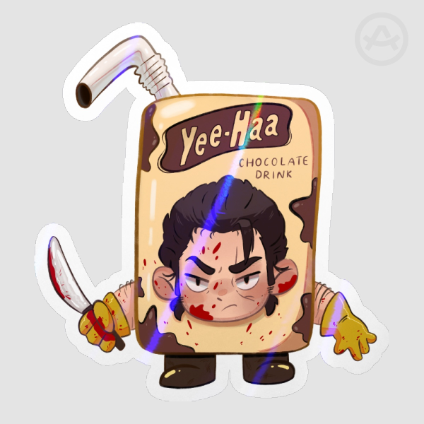 Colored Edge Die Cut Stickers - Johnny Yee-Haa