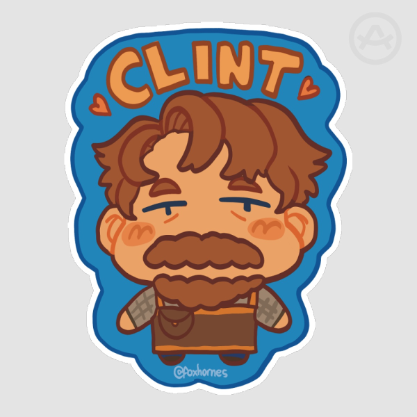 clint sticker (2.5x2.5")