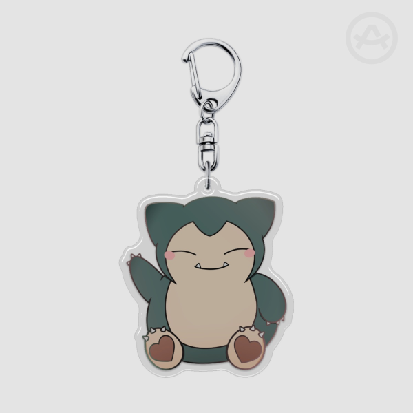 2" Snorlax Pokemon Keychain