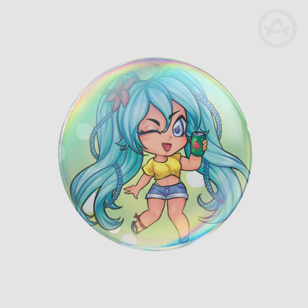 Brazilian Miku - Button Pin (Vocaloid)