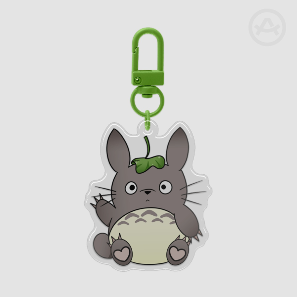 2" Gray Rabbit Cat Neighbor Totoro Keychain