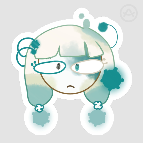 Pom Pom Dough Cookie face sticker |Cookie Run Kingdom|