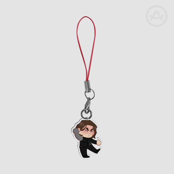 Tiny winter soldier phone charm