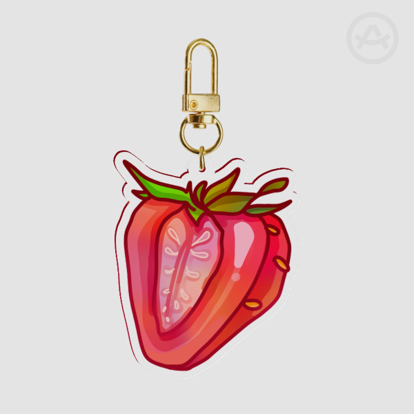 strawberry keychain