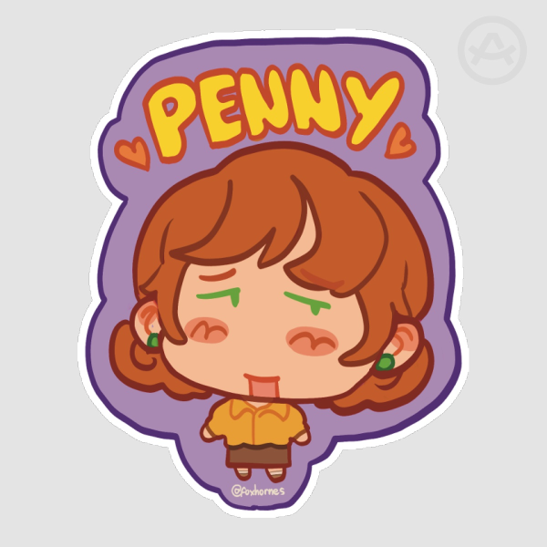 penny sticker (2.5x2.5")