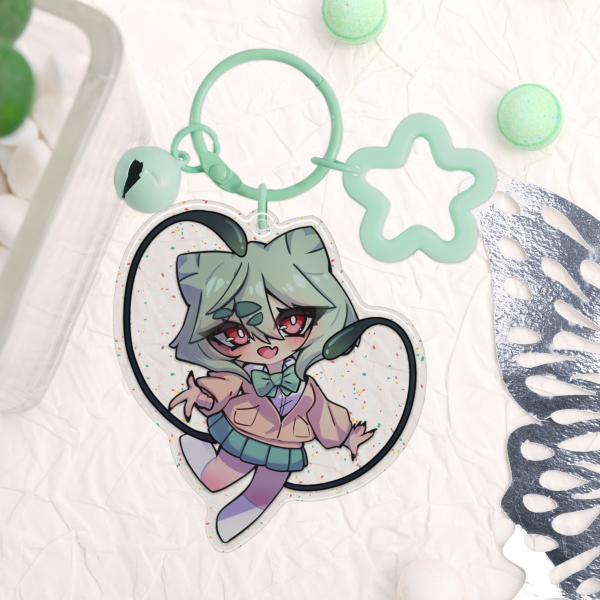 BulbaGyaru Epoxy Glitter Acrylic Keychains