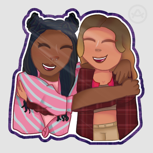Tiffany and Dee Sticker