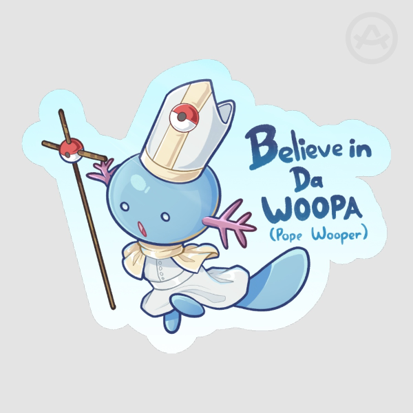 Pope Wooper Die Cut Stickers