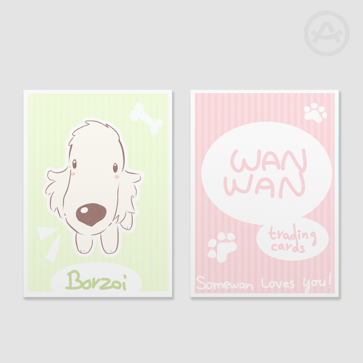 WANWAN Borzoi Dog Trading Card