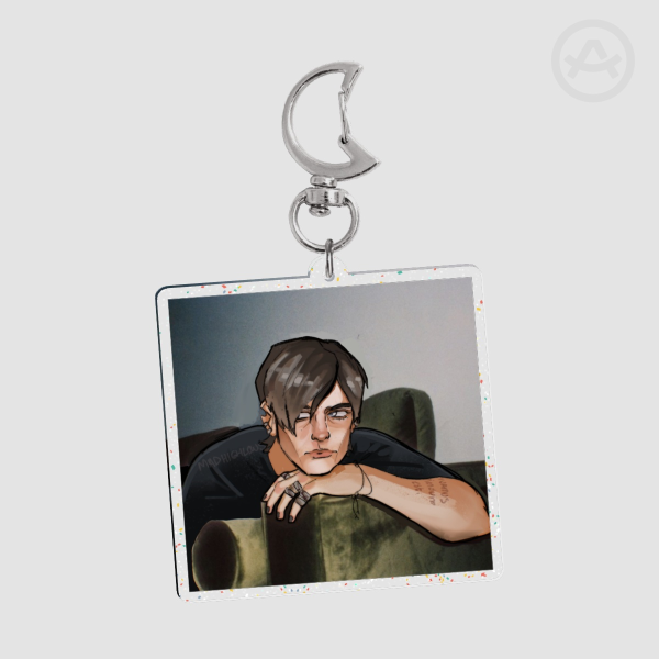 Leon Kennedy Glitter Acrylic Keychains
