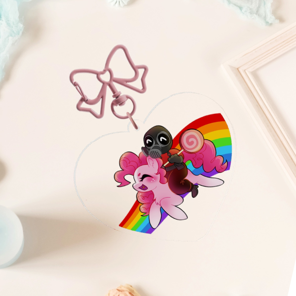 Pyro & Pinkie Pie Keychain
