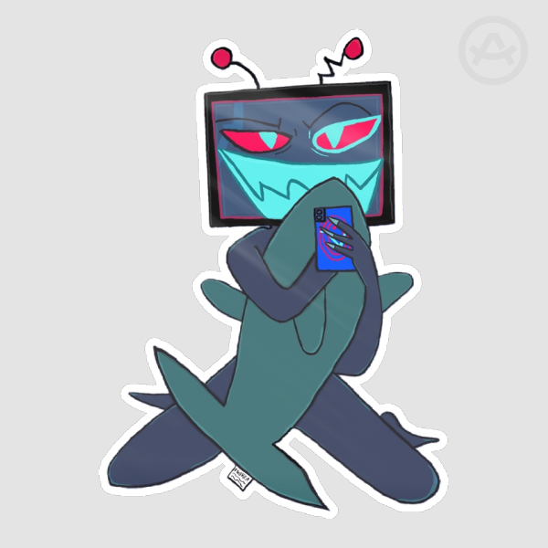 Sharky Vox Die Cut Sticker