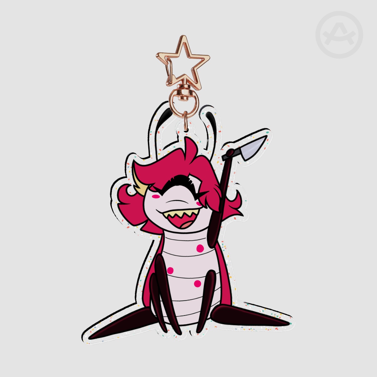 Nifty Bug Glitter Keychain