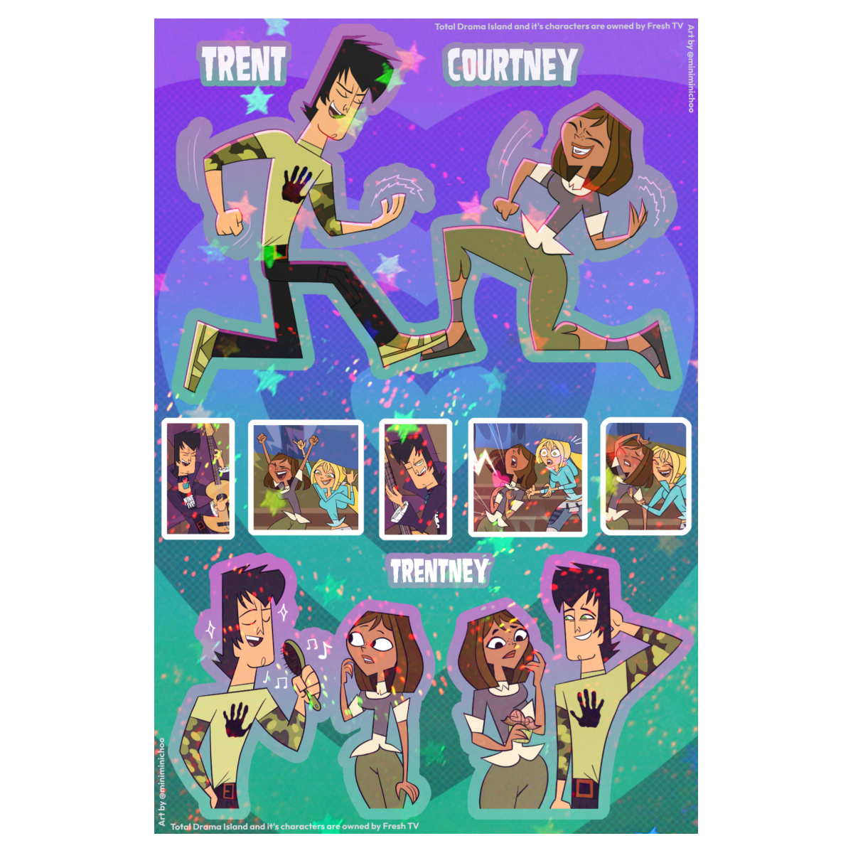 Total Drama | Trentney Sticker Sheet \ 2