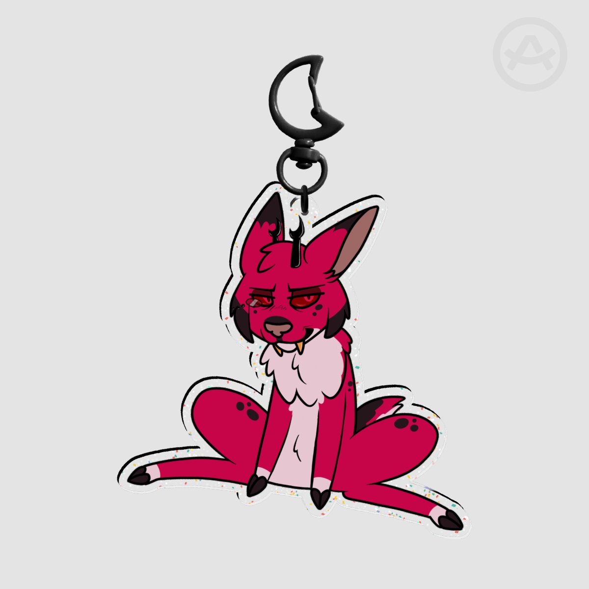 Alastor Deer Glitter Keychain